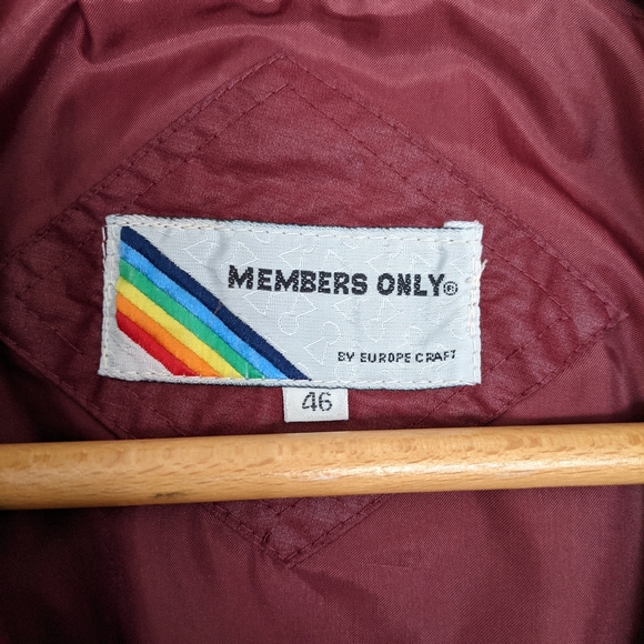 Members Only Maroon Iconic Racer Jacket Size 46 - Picture 7 of 7